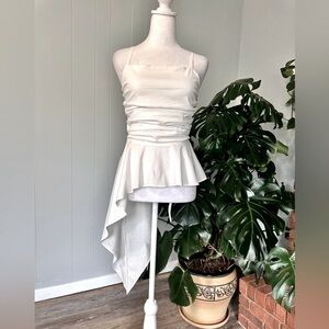 Venus White high low strap shoulder top cute & sexy excellent condition size 12